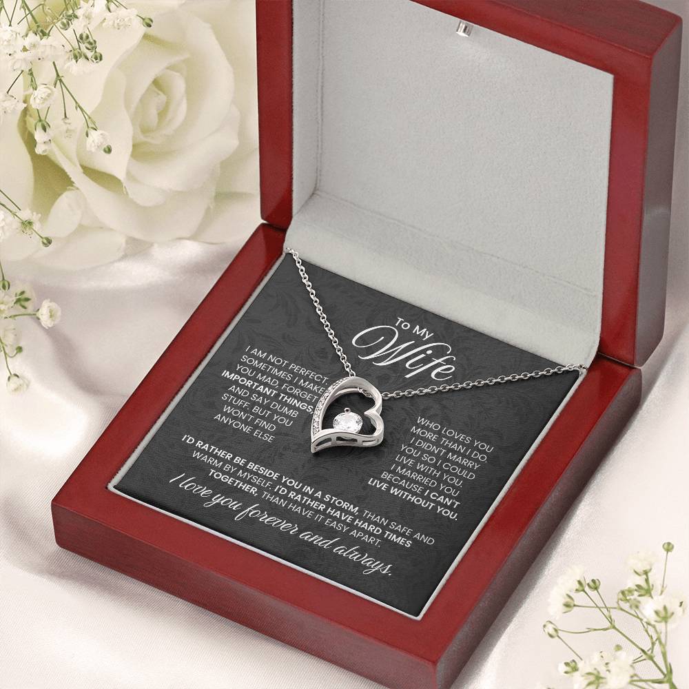 To My Wife - I Love You Forever & Always - Forever Love Necklace