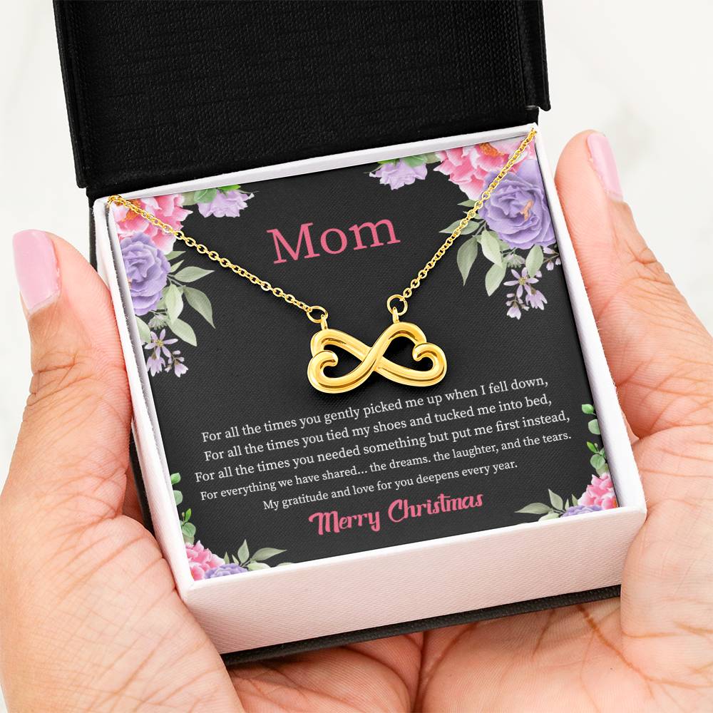 Christmas Gift for Mom - You Mean The World To Me - Endless Love Necklace