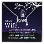 To My Wife Necklace - Perfect Jewelry from Husband for Valentine’s Day, Birthday & Holiday Gifting - Scripted Love Necklace