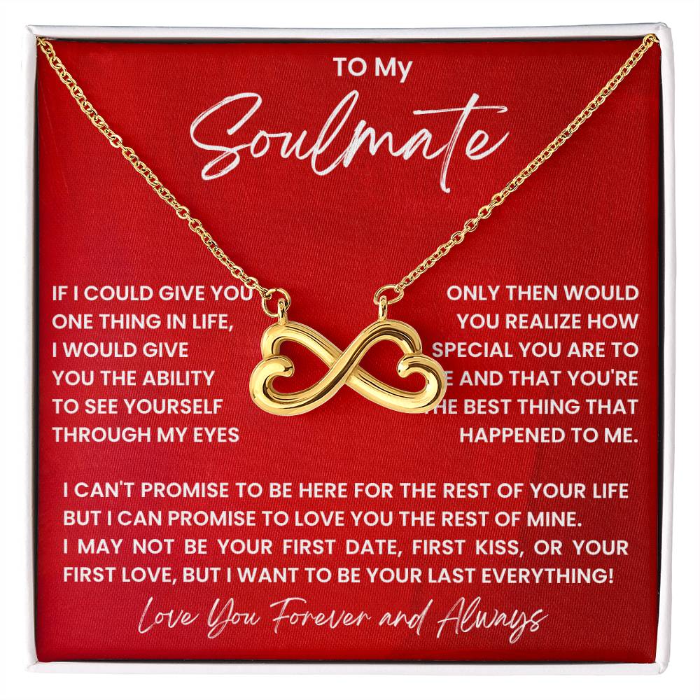 To My Soulmate Necklace - Unique Soulmate Gift for Her for Birthdays & Surprise Moments - Endless Love Necklace