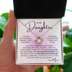 Beautiful Gift for Daughter from Mom - Always keep me in your heart - Love Knot Necklace