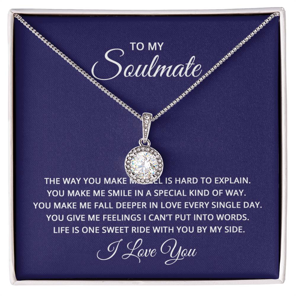 To My Soulmate Necklace - Best Soulmate Gift for Valentine’s Day & Everyday Romance - Eternal Hope Necklace