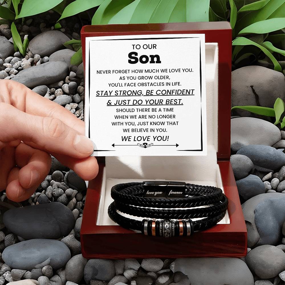 To Our Son Gift – Holiday, Birthday, Graduation Gift – Love You Forever Bracelet