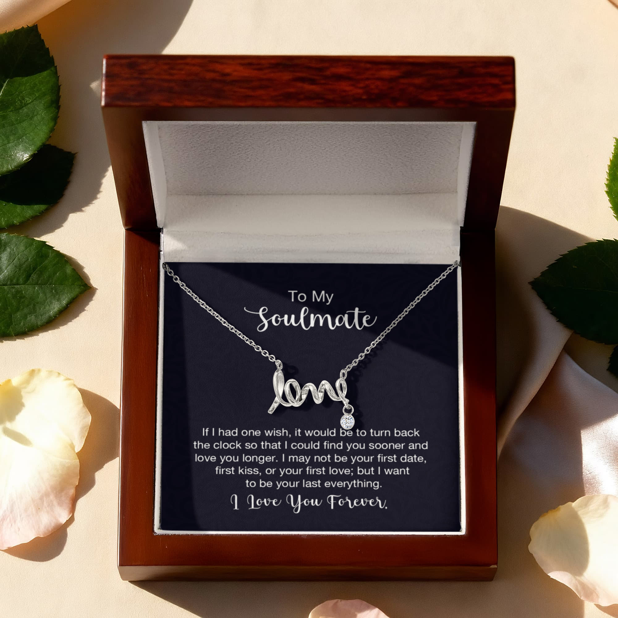 To My Soulmate Necklace - Best Gift Idea for Soulmate for Valentine’s Day & Beyond - Scripted Love Necklace