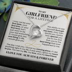 To My Girlfriend Necklace - Long Lasting Romantic Gift for Birthday, Sweet Surprises & Just Because Love - Forever Love Necklace