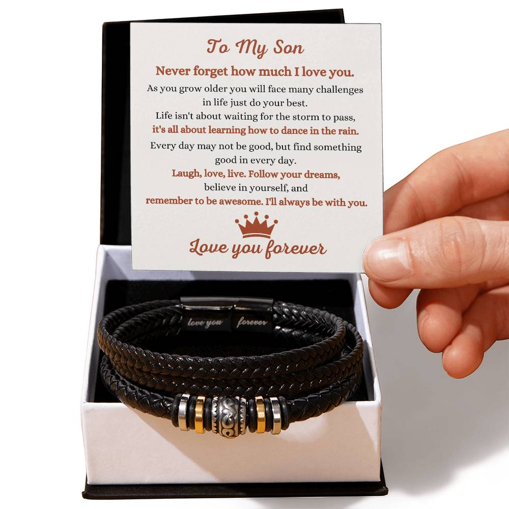 Gift for Son – Christmas, Birthday, Graduation – Love You Forever Bracelet
