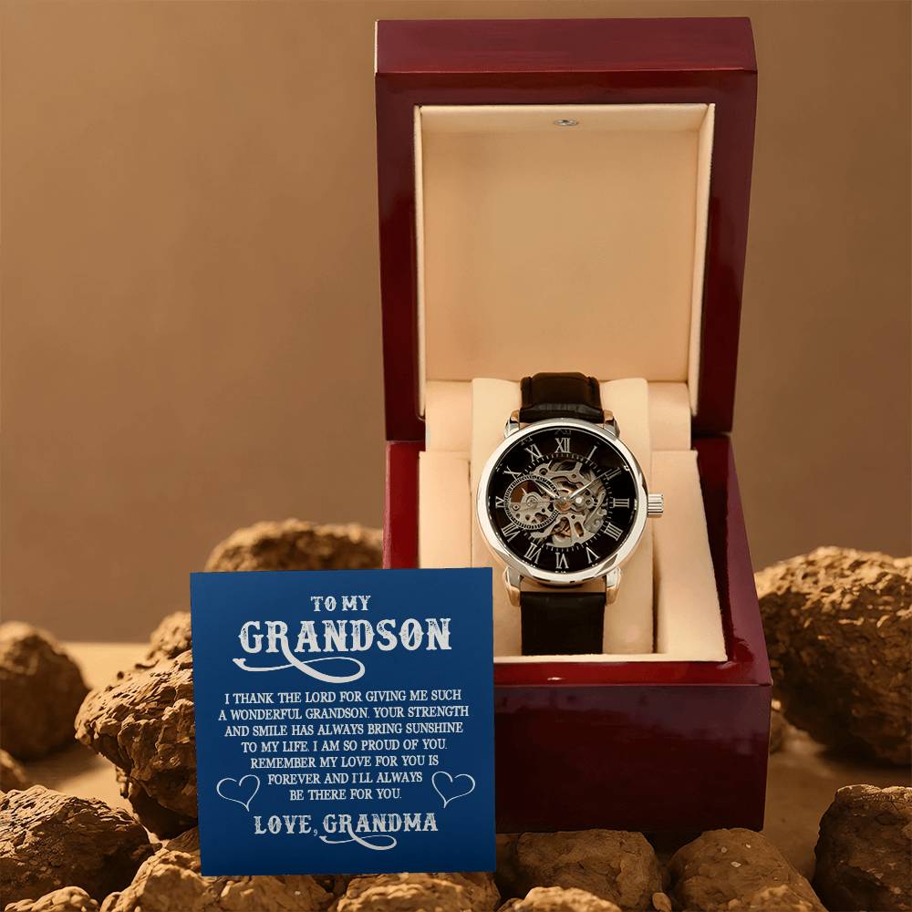 Men's Openwork Watch for Grandson from Grandma