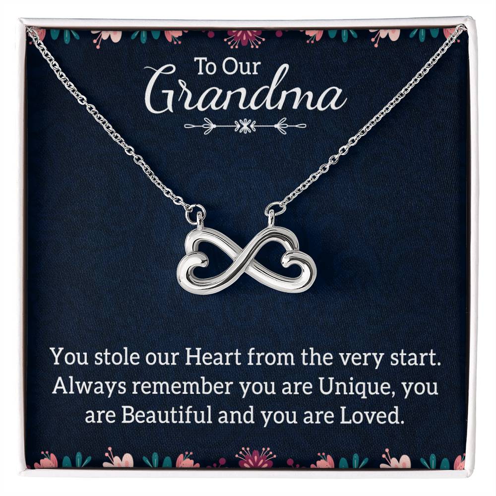 To Our Grandma Necklace - You stole our heart from the very start - Endless Love Necklace