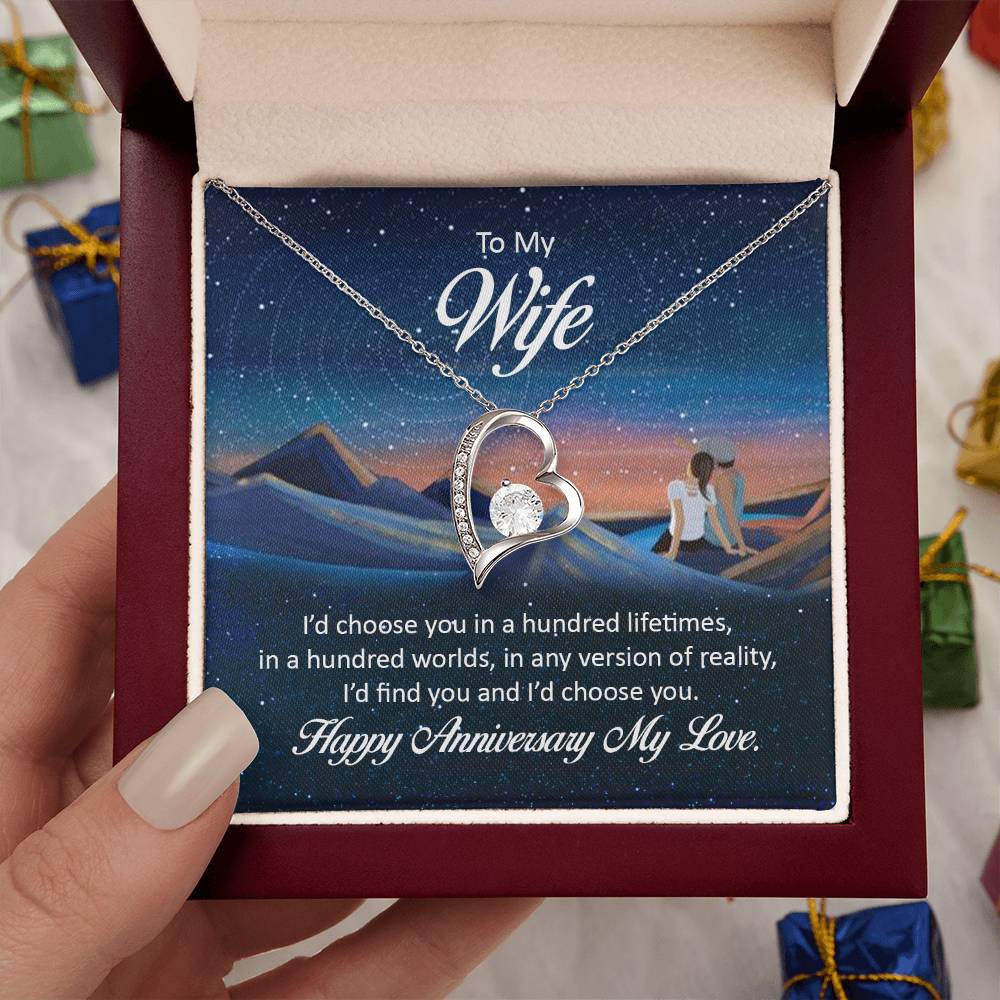 Unique Anniversary Gift for Wife - Loving Jewelry from Husband for Birthday, Valentine’s Day & Holidays - Forever Love Necklace