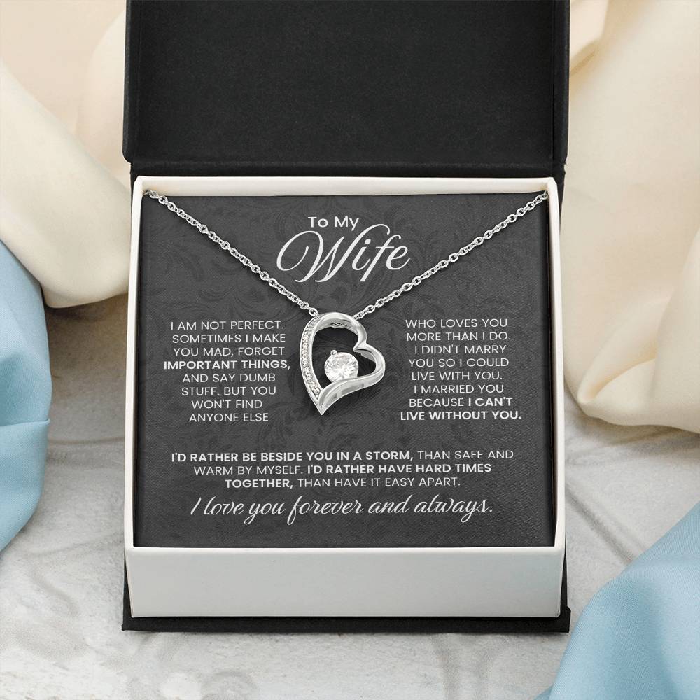 To My Wife - I Love You Forever & Always - Forever Love Necklace