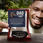 Gift for Dad from Kids - #1 Biker Dad - Love You Forever Bracelet