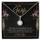 Best Gift for Wife from Husband - Emotional Love Jewelry for Birthday, Valentine’s Day, Anniversary & Christmas - Eternal Hope Necklace