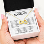 To My Beautiful Soulmate Necklace - Unique Soulmate Gift Necklace for Romantic Gifting - Endless Love Necklace