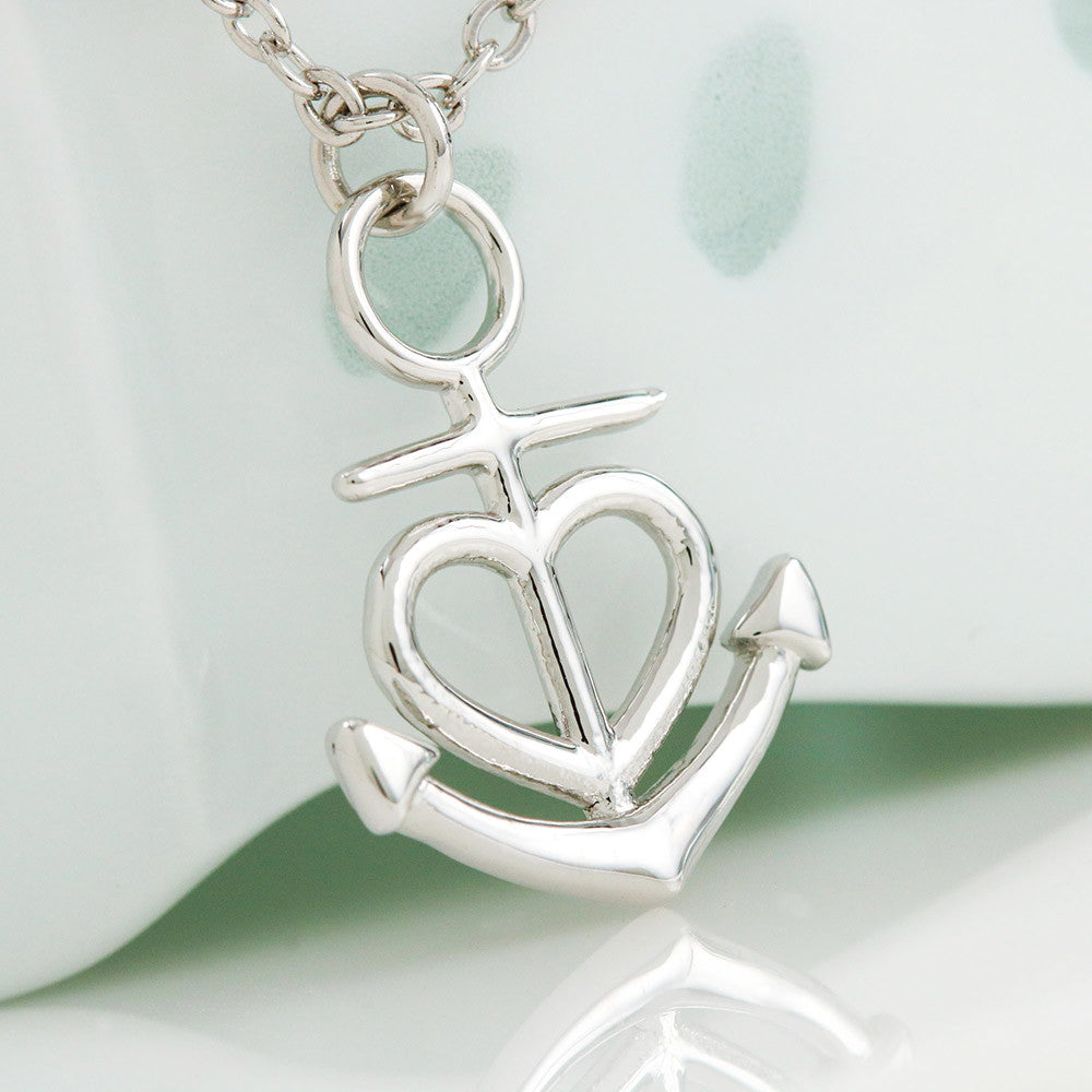 To My Love - I am not perfect - Anchor Pendant Necklace from Husband to Wife