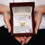 Sentimental Gift for Sister - The bond between us is a special one - Interlocking Hearts Necklace
