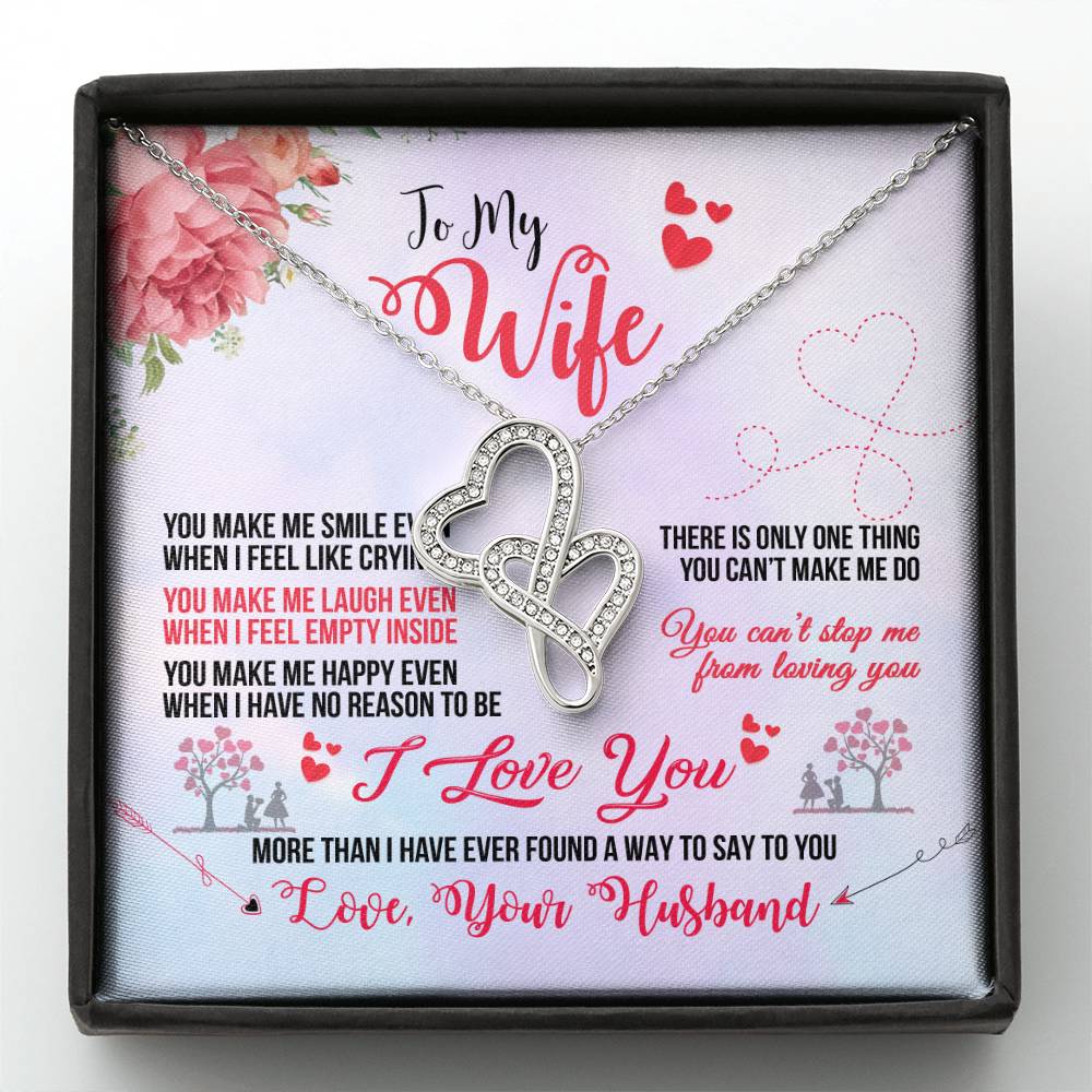 Emotional Wife Gift - Loving Jewelry from Husband for Birthday, Valentine’s Day & Anniversary - Heart-to-heart Pendant Necklace