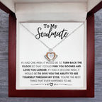 To My Soulmate Necklace - Perfect Gift for Romantic Celebrations & Appreciation Days - Crown Pendant Necklace