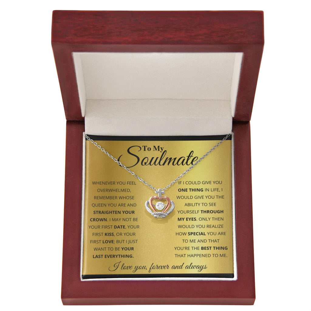 To My Soulmate Necklace - Special Gift for Birthday & Valentine’s Day - Crown Pendant Necklace