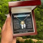 To My Granddaughter Necklace – Present for Granddaughter Birthday, Christmas from Grandpa – Love Knot Necklace