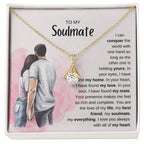 To My Soulmate Necklace - Perfect Gift for Romantic Celebrations & Appreciation Days - Alluring Beauty Necklace