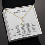 To My Unbiological Sister - You are loved - Gift for Bonus Sister - Alluring Beauty Necklace