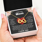 To My Loving Mom - You're the world for me - Endless Love Necklace - Special Gift for Mom