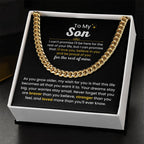 To My Son - I Believe in you - Chain Link Chain from Parents