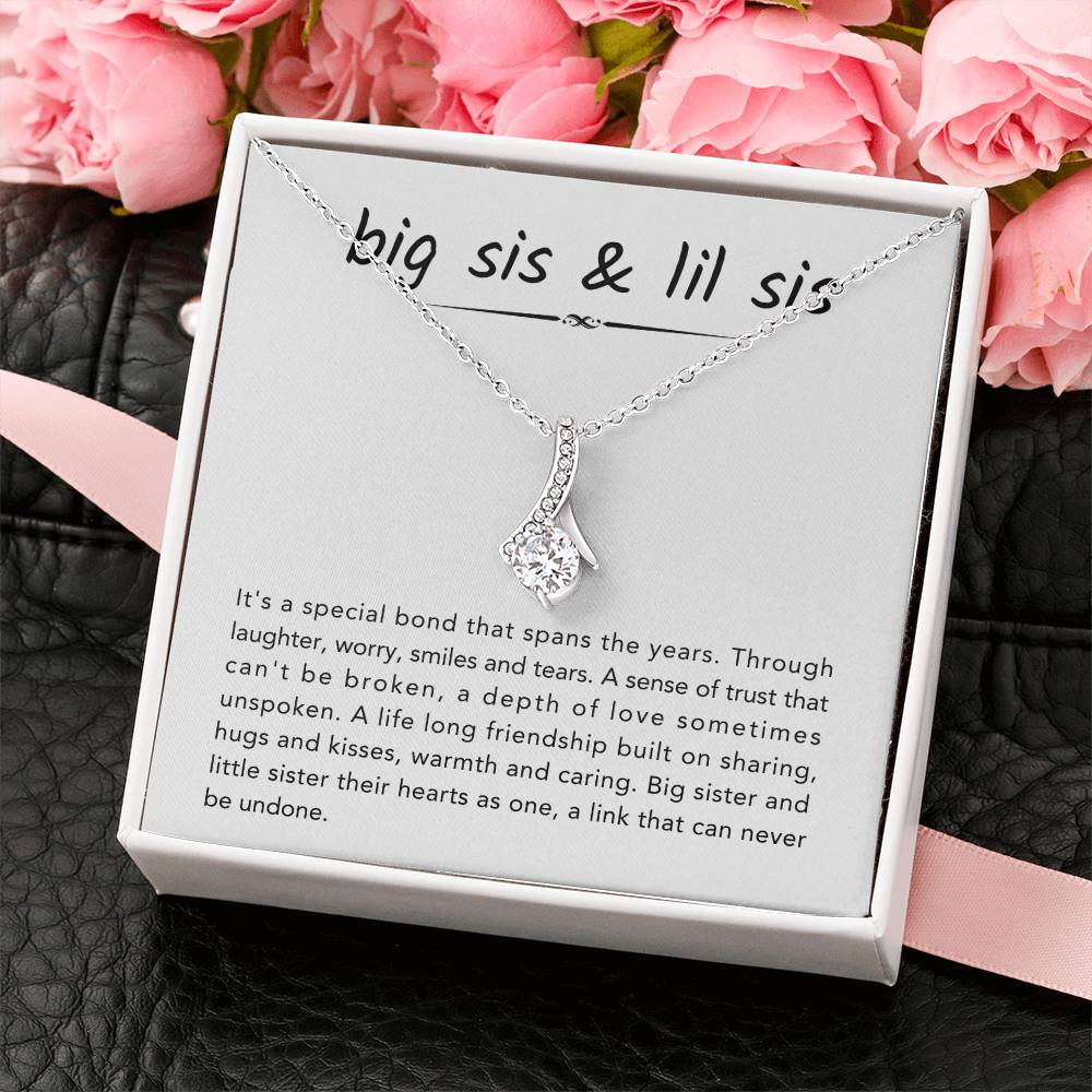 Big Sister & Little Sister Necklace - It's a special bond that spans the years - Gift for Sister - Alluring Beauty Necklace