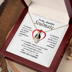 To My Beautiful Soulmate Necklace - Romantic Necklace Gift for Her for Valentine’s Day & Special Occasions - Alluring Beauty Necklace