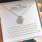 To My Little Sister - A sister is more than a forever friend - Little Sister Gift - Love Knot Necklace