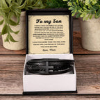 To My Son – Birthday, Christmas Jewelry from Mom – Men’s Cross Bracelet