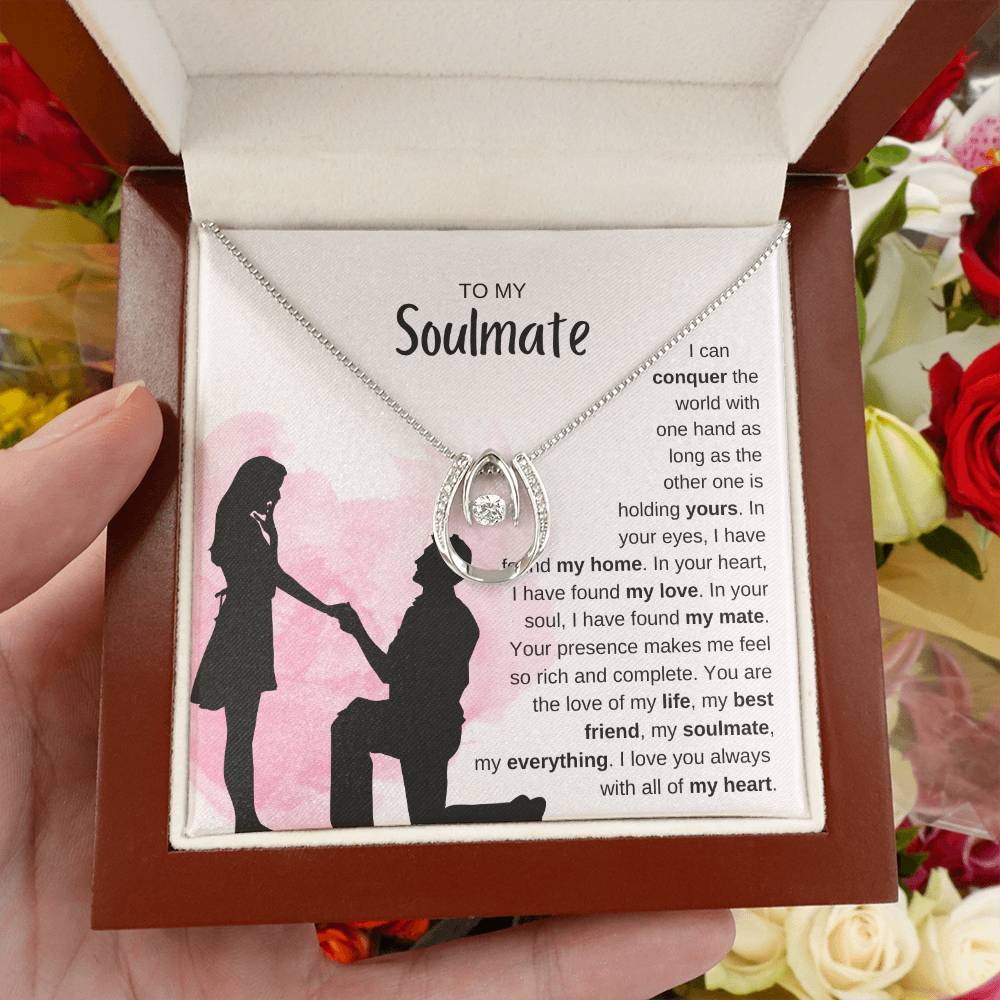 To My Soulmate Necklace - Soulmate Jewelry for Valentine’s Day & Gifts for Her - Lucky In Love Necklace