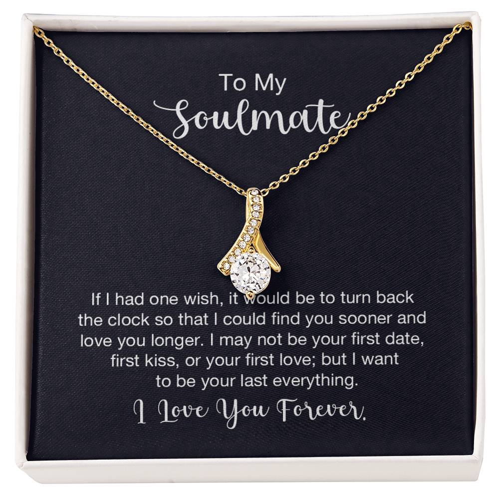 To My Soulmate Necklace - Long Distance Soulmate Gift for Valentine’s Day & Special Days - Alluring Beauty Necklace