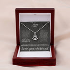 To My Love - I am not perfect - Anchor Pendant Necklace from Husband to Wife