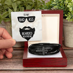 To My Bearded Boyfriend - Men's Cross Bracelet