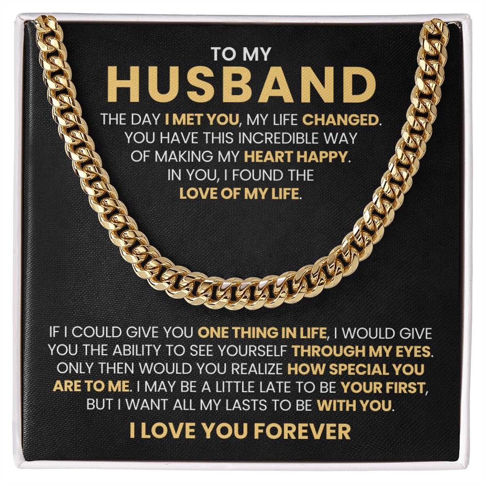 Husband Cuban Link Chain – Birthday & Anniversary Gift from Wife