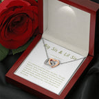 Big Sis & Lil Sis Necklace - It's a special bond that spans the years - Gift for Sisters - Interlocking Hearts Necklace