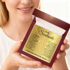 To My Soulmate Necklace - Soulmate Jewelry Gift for Valentine’s Day, Birthday & Romantic Celebrations - Scripted Love Necklace