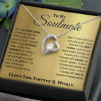 To My Soulmate Necklace - Soulmate Jewelry Gift for Valentine’s Day, Birthday & Romantic Celebrations - Forever Love Necklace