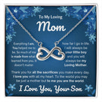 To My Loving Mom - I will always be your little boy - Endless Love Necklace - Gift for Mom from Son