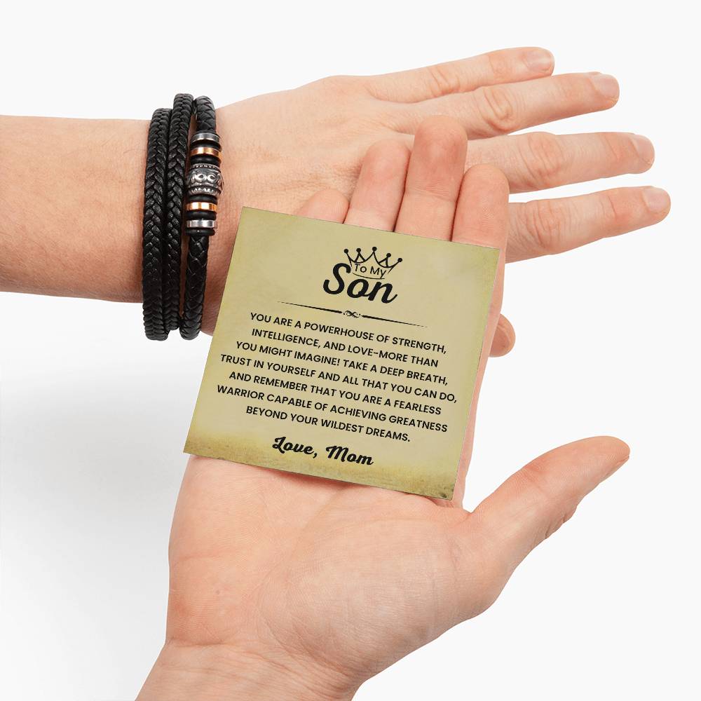 To My Son – Holiday, Birthday Gift from Mom – Love You Forever Bracelet