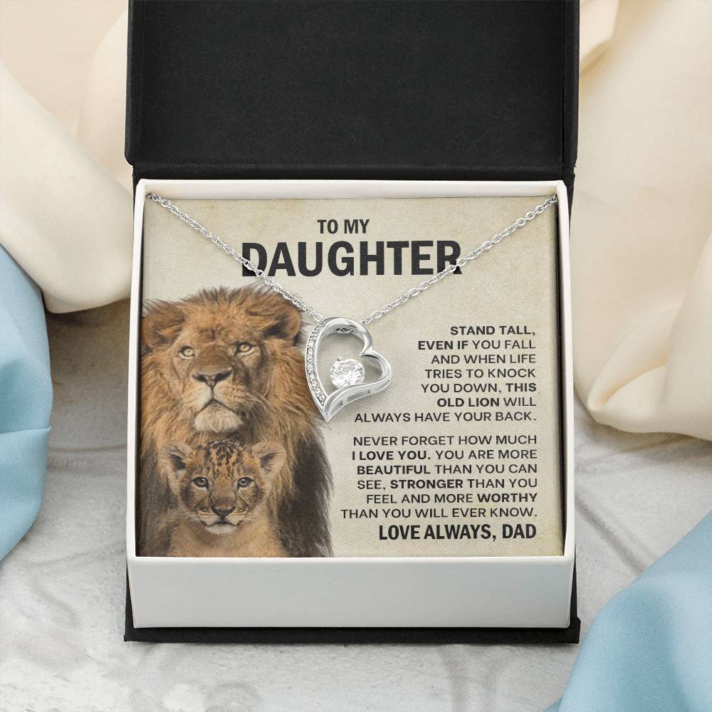 To My Daughter - Stand Tall, Even If You Fall - Forever Love Necklace