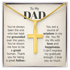 To My Dad Necklace - You've always been the one - Gift for Dad - Artisan Cross Necklace