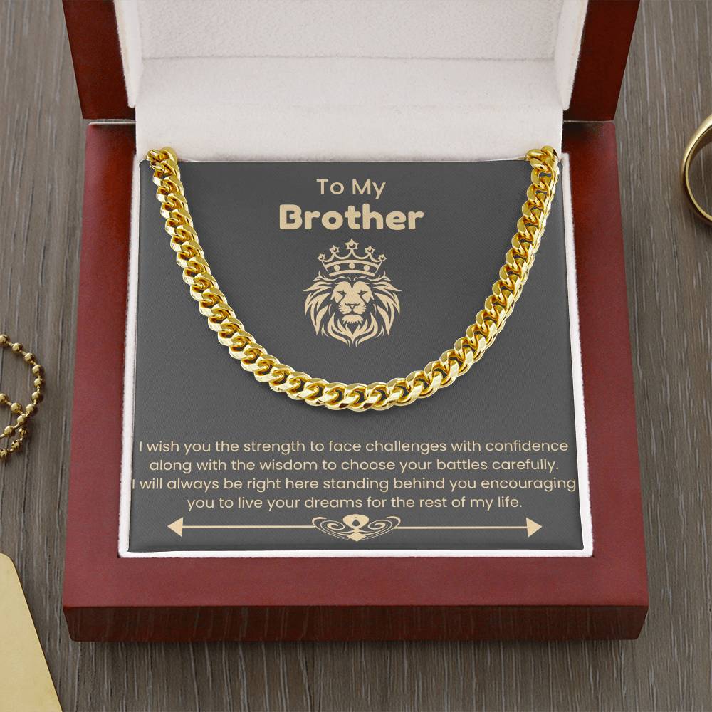 To My Brother - Cuban Link Chain - Jewelry Gift for Brother