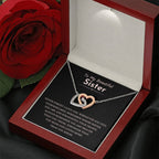 To My Beautiful Sister - Gift for Sister - Never forget that I love you - Interlocking Hearts Necklace