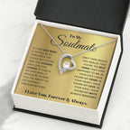 To My Soulmate Necklace - Soulmate Jewelry Gift for Valentine’s Day, Birthday & Romantic Celebrations - Forever Love Necklace