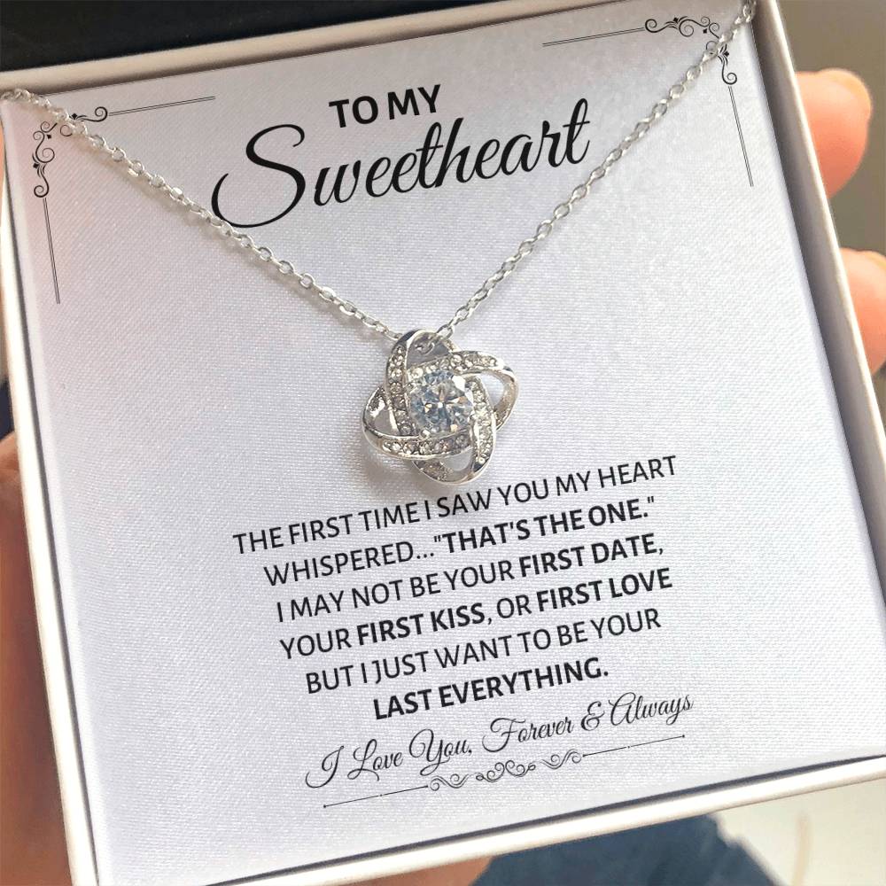 To My Sweetheart Necklace - Gift for Love on Valentine’s Day & Special Days - Love Knot Necklace