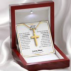 To My Son - I believe in you - Gift for Son from Mom - Artisan Cross Necklace
