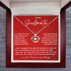 To My Soulmate Necklace - Long Distance Soulmate Gift for Valentine’s Day & Special Days - Crown Pendant Necklace
