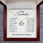 To My Soulmate Necklace - Romantic Soulmate Gift for Her for Christmas & Holiday Gifting - Crown Pendant Necklace